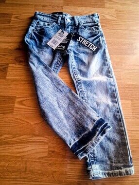 NWT Retro Stitch  Boys Blue Jeans, Stretch Sz 4, 6,  MSRP $47